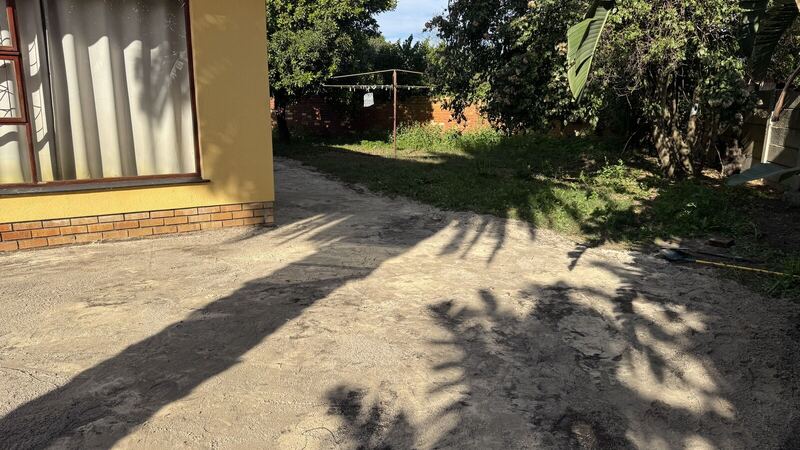 The courtyard cleared to firm, level ground